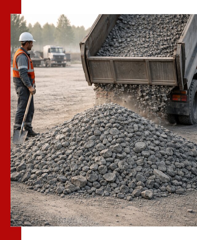 Гранитный щебень фракции 100–201 для строительства в Мончегорске