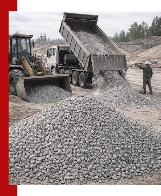 Доставка известнякового щебня фр. 5–20 в Мончегорске
