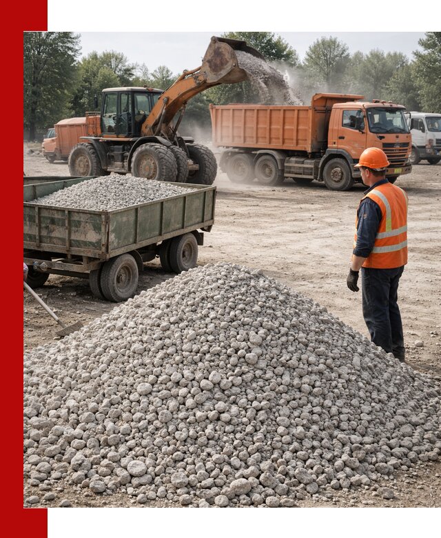 Доставка известнякового щебня фракция 20–40 в Мончегорске