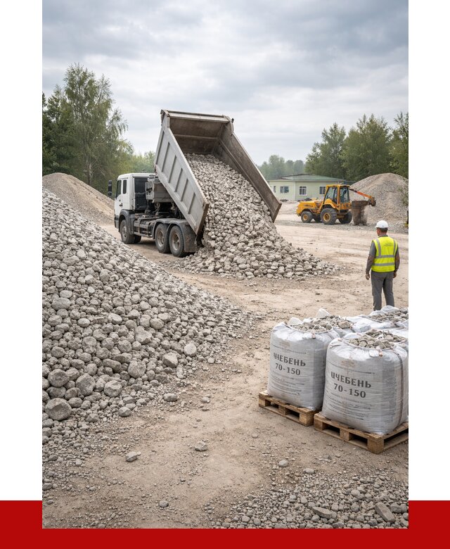 Известняковый щебень фракция 70-150 в Мончегорске от 1263 р. | ПРОНЕРУДМнч