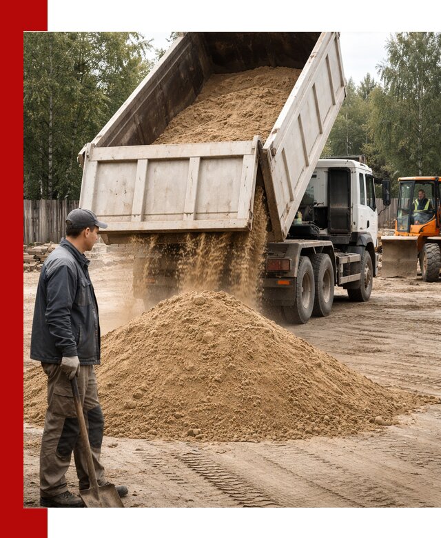 Доставка и продажа песка с разгрузкой в Мончегорске