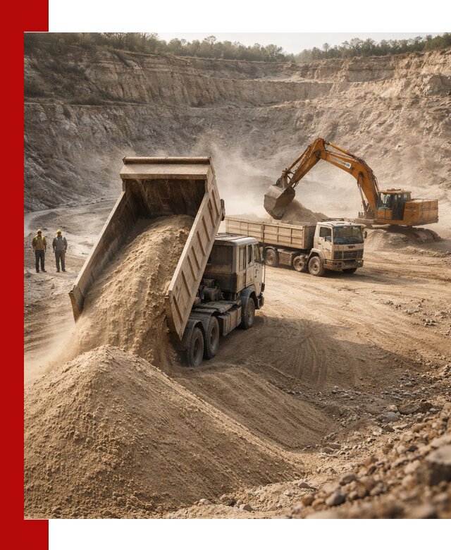 Карьерный песок навалом с доставкой в Мончегорске