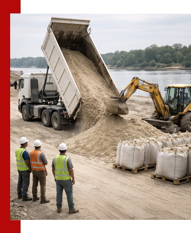 Доставка речного песка в Мончегорске самосвалами и погрузкой