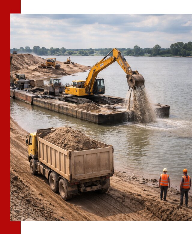 Намывной песок с доставкой в Мончегорске оптом и в розницу