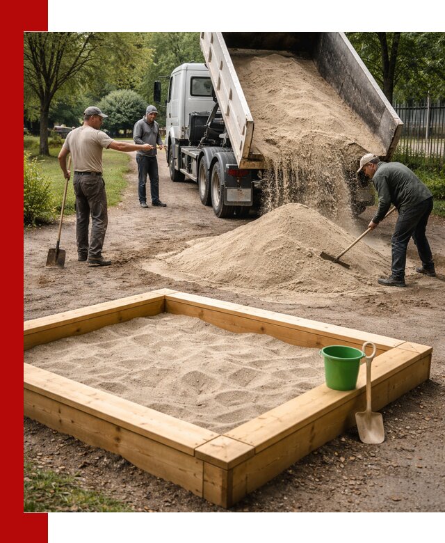 Песок для песочницы с доставкой в Мончегорске недорого и чистый