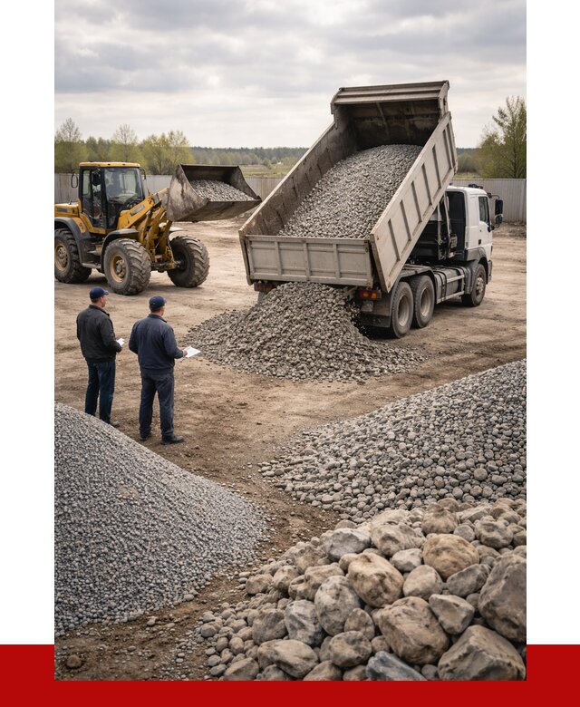 Гравий и камень с доставкой в Мончегорске от 4242 р. - ПРОНЕРУДМнч