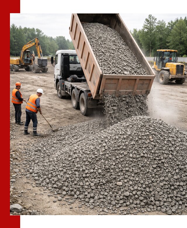 Доставка гравия фракции 40-70 в Мончегорске оптом и в розницу