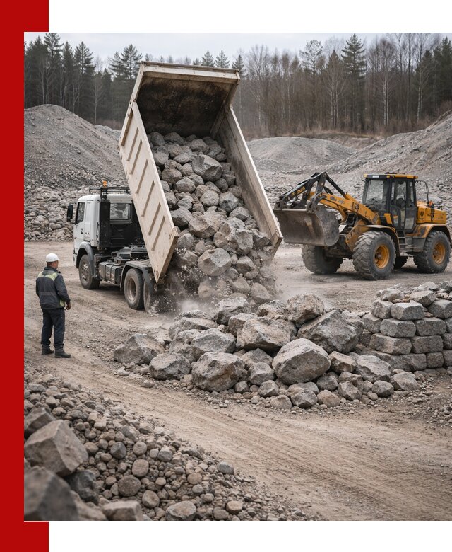 Доставка и продажа бутового гранитного камня в Мончегорске