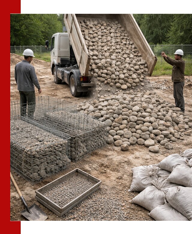 Камень для габионов фракция 70–151 в Мончегорске