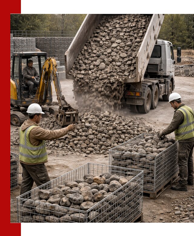 Камень для габионов фракция 100–201 в Мончегорске