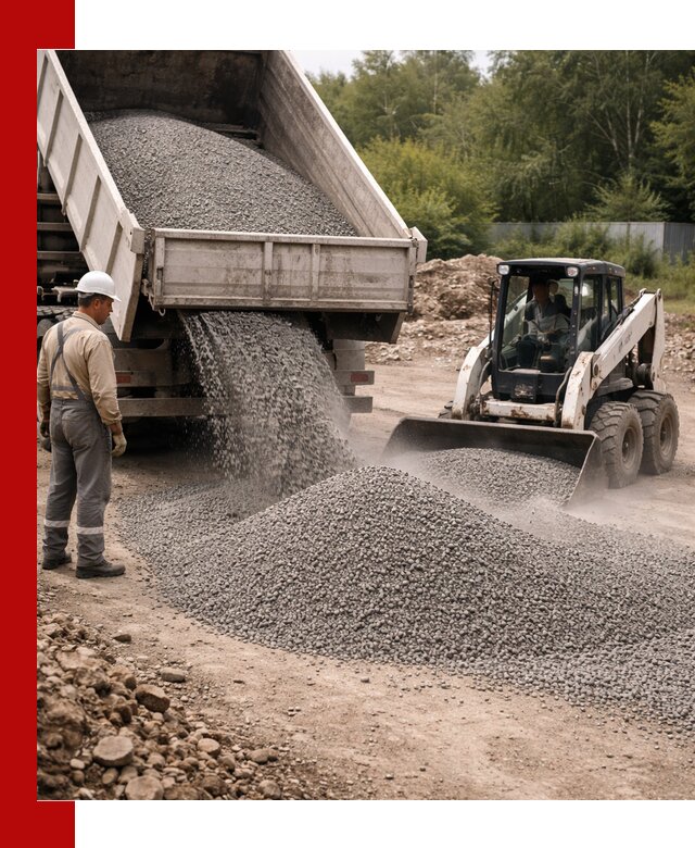 Доставка гравийного отсева 0-5 в Мончегорске оптом и в розницу