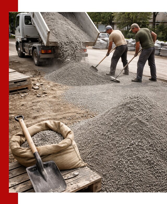 Отсев для тротуарной плитки в Мончегорске — доставка и укладка