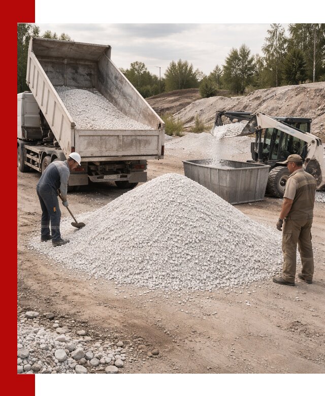 Доставка и продажа белой мраморной крошки в Мончегорске