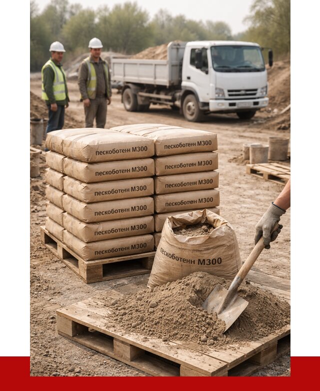 Пескобетон М300 в Мончегорске с доставкой от 4697 р. за куб | ПРОНЕРУДМнч