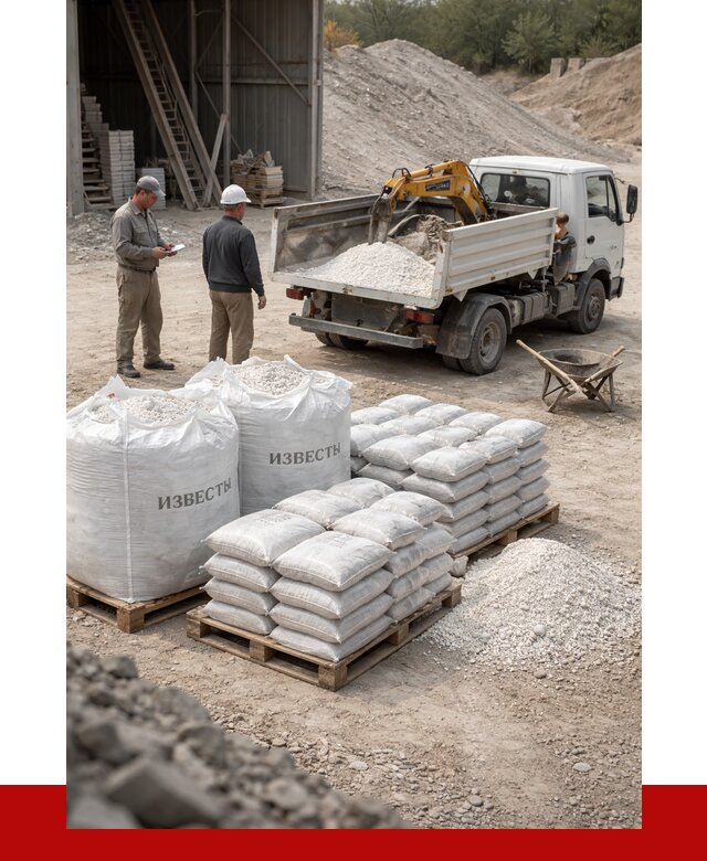 Известь строительная в Мончегорске с доставкой от 4242 р. | ПРОНЕРУДМнч