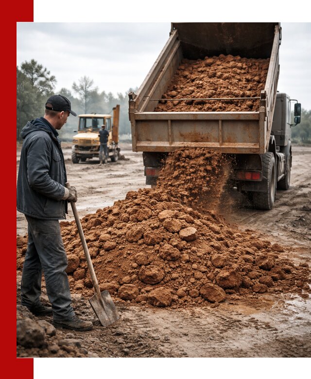 Глина для засыпки в Мончегорске с доставкой самосвалами