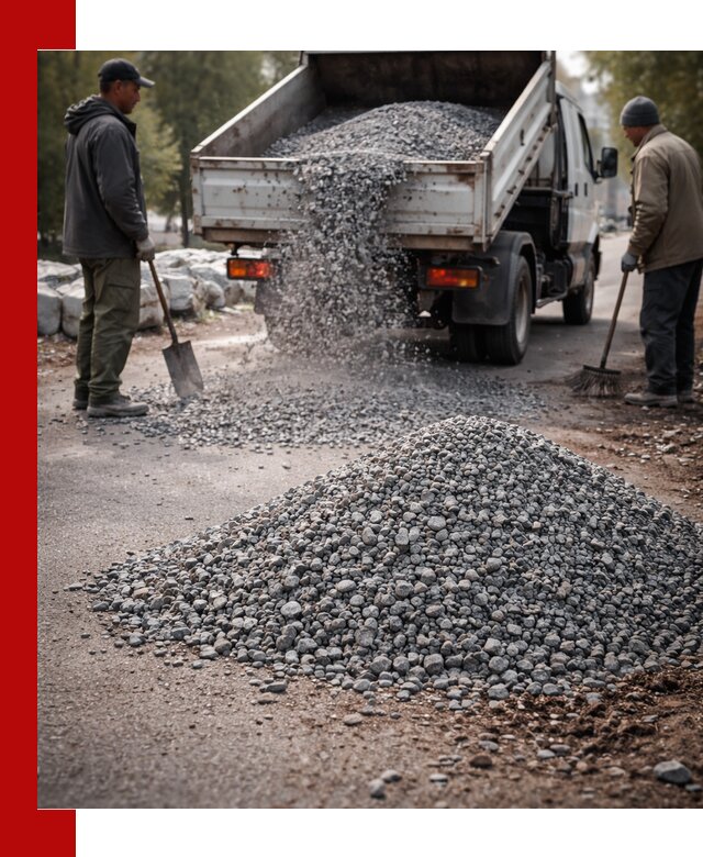 Гранитная крошка для посыпки дорог и тротуаров в Мончегорске