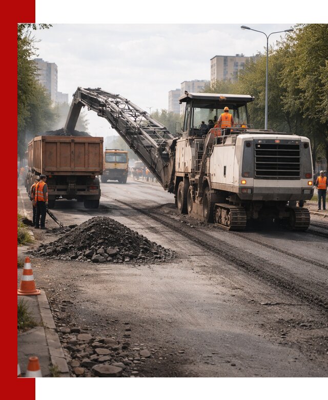 Фрезерованный асфальт в Мончегорске — удаление и вывоз старого покрытия
