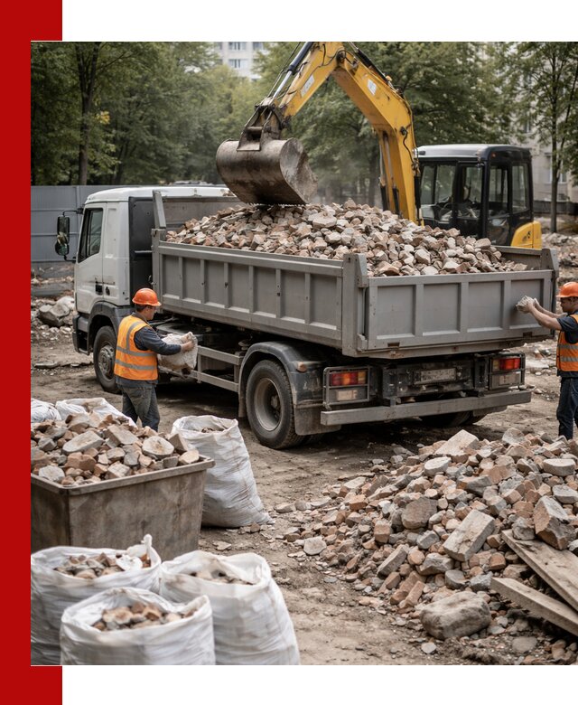 Вывоз строительного мусора в Мончегорске с самосвалами и контейнерами