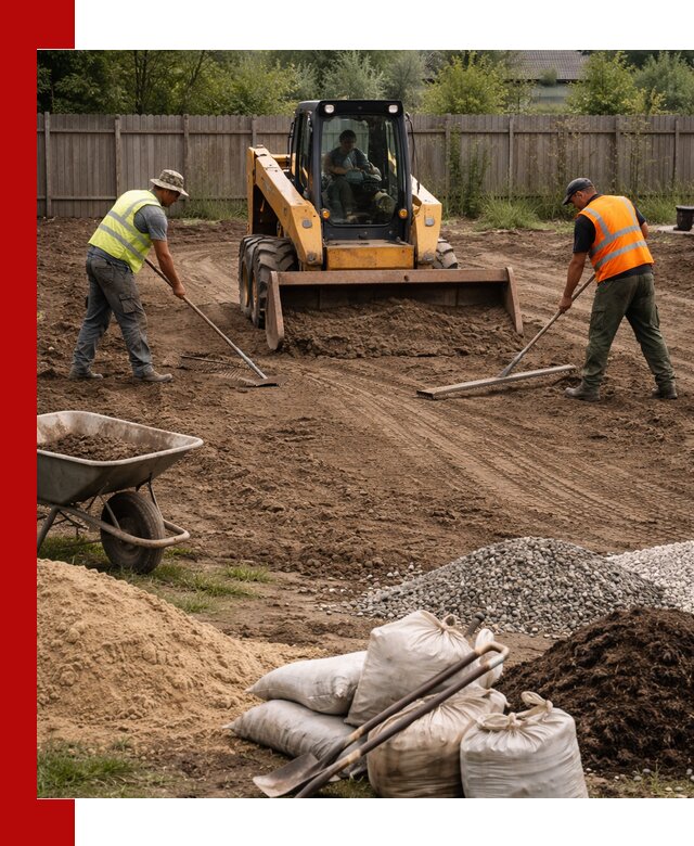 Выравнивание участка под строительство и благоустройство в Мончегорске